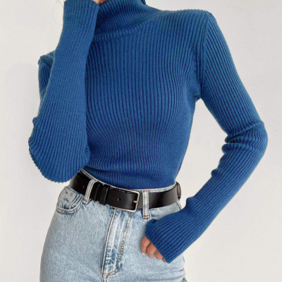 Women's Turtleneck Cashmere Sweater - Soft, Knitted, and Cozy