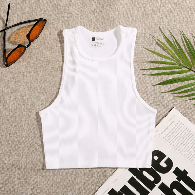 Crop Top Women Solid Basic T-shirts Vest