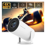 Mini Projector HY300 Pro 4K Android 11, Dual WiFi6, 260 ANSI Lumens, Bluetooth 5.0, 1080P for Home Cinema and Outdoor Use