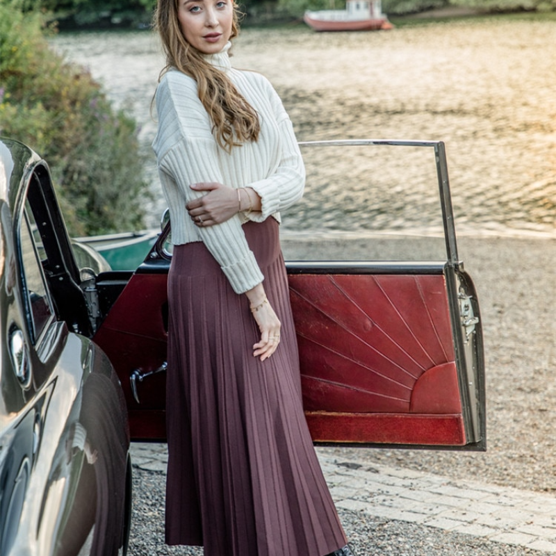 Female Knitted Long Skirts