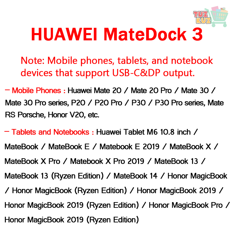 HUAWEI MateDock 3 CD12 Docking Station Converter Adapter