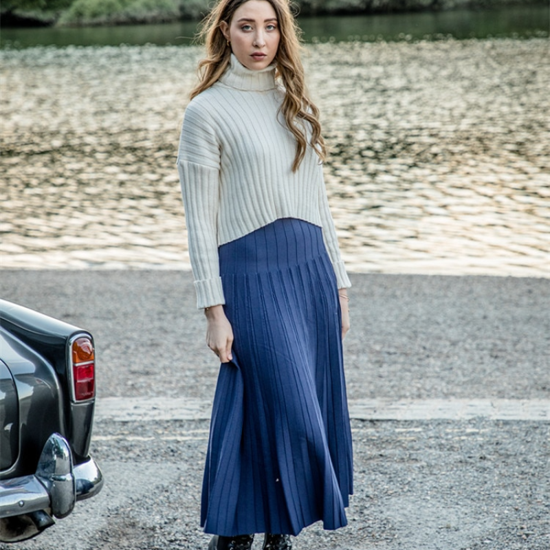 Female Knitted Long Skirts