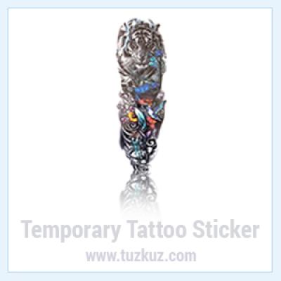 Transform Your Look with Our Waterproof Temporary Tattoo Sticker - Unleash Your Inner Tiger and Butterfly