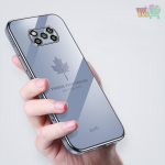 Luxury Square Maple Leaf Plating Silicone Case