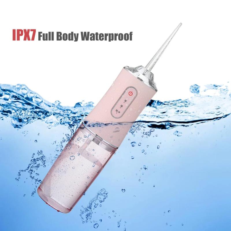 Portable Oral Irrigator Dental Water Flosser with USB Rechargeable 4 Jet Tips