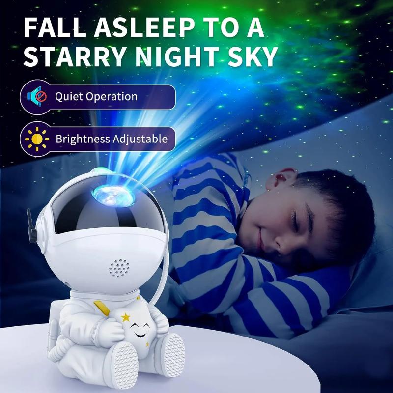 Astronaut Galaxy Night Light Star Projector - LED Starry Nebula Lamp