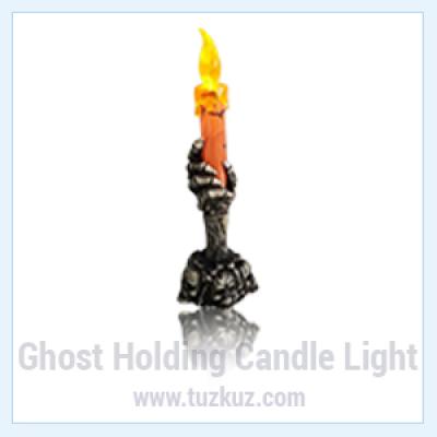 Halloween LED Candle Horror Skeleton Ghost Holding Candle Light