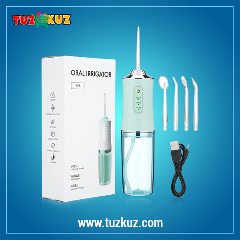 Portable Oral Irrigator Dental Water Flosser with USB Rechargeable 4 Jet Tips