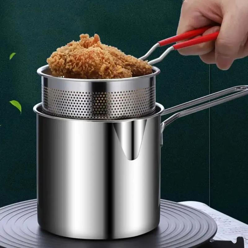 Multifunctional Stainless Steel Deep Fryer with Frying Basket