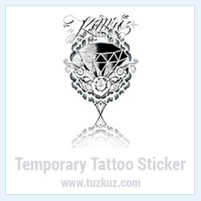 Water-Resistant Temporary Tattoo Sticker for Chest: Lace Henna and Mandala Designs with Flash Tattoos of Wolf, Diamond, and Flower - Body Art