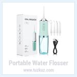 Portable Oral Irrigator Dental Water Flosser with USB Rechargeable 4 Jet Tips