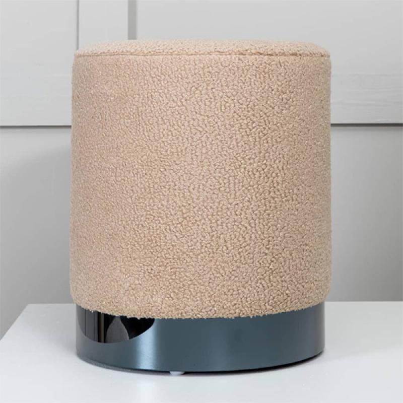 Elevate Your Home with Venture Home Pouffe "Benji" in Teddy Beige and Black