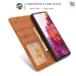 Leather Flip Wallet Case For Samsung Galaxy