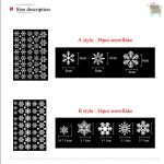 38 Pcs/Lot Snowflake Electrostatic Wall Stickers