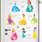dancing princess castle wall stickers for kids room