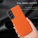 Litchi pattern Genuine Leather Cases for Galaxy S21