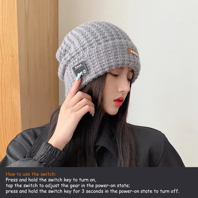 Winter Wireless Headphone Hats Bluetooth