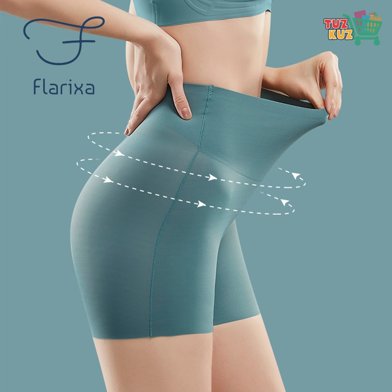 0-main-flarixa-women39s-seamless-shorts-safety-pants-high-waist-large-size-ice-silk-boxer-panties-anti-friction-skirt-shorts