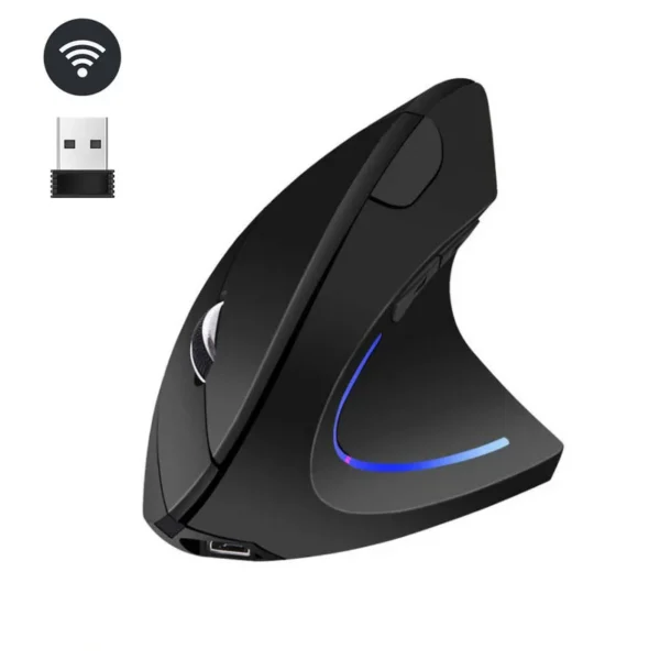 2.4G Wireless Mouse Vertical Game Mouse Ergonomics 1600DPI PC Laptop Office Mini Game Mouse | Tuzkuz Retails