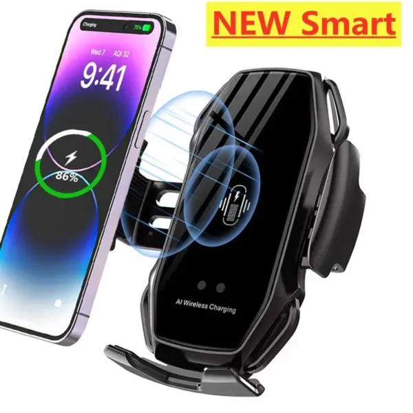 Car Wireless Charger Auto Car Phone Holder Mount 15W Fast Car Wireless Charging Stand for iPhone 15 14 13 Samsung S23 S22 Xiaomi | Tuzkuz Retails