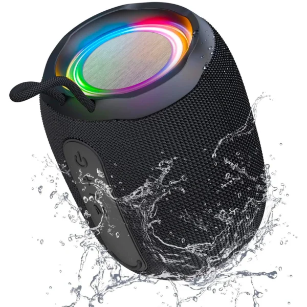 Bluetooth Waterproof Speaker with TWS and LED Lights