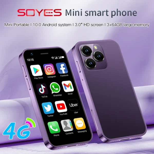 SOYES XS16/XS15 Mini Android Smartphone 3G/4G Network 2GB RAM 16GB ROM 3" Display 5MP Camera Dual SIM With Play Store WhatsAPP | Tuzkuz Retails