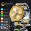 Luxury Waterproof Smartwatch with Stainless Steel AMOLED Screen