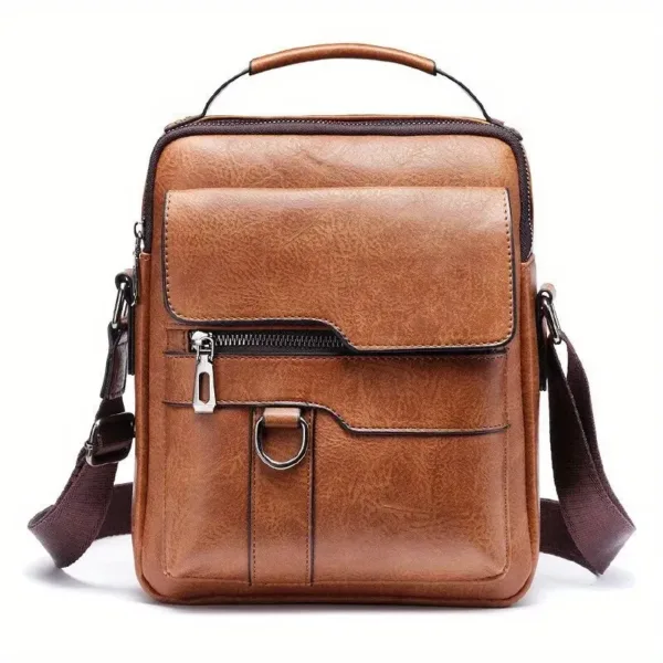 Brand Men Shoulder Bag for 9.7" iPad Men PU Leather Flaps Men's Crossbody Bags Business Flap Male Solid Messenger Bag Travel Bag | Tuzkuz Retails