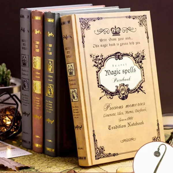 European Retro Thick Magic Notebook Creative A5 Diary Book Classical Gifts for Students | Tuzkuz Retails