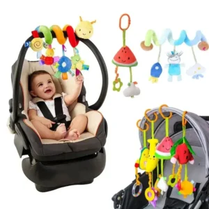 Colorful Caterpillar Baby Soothing Toy for Cribs and Strollers