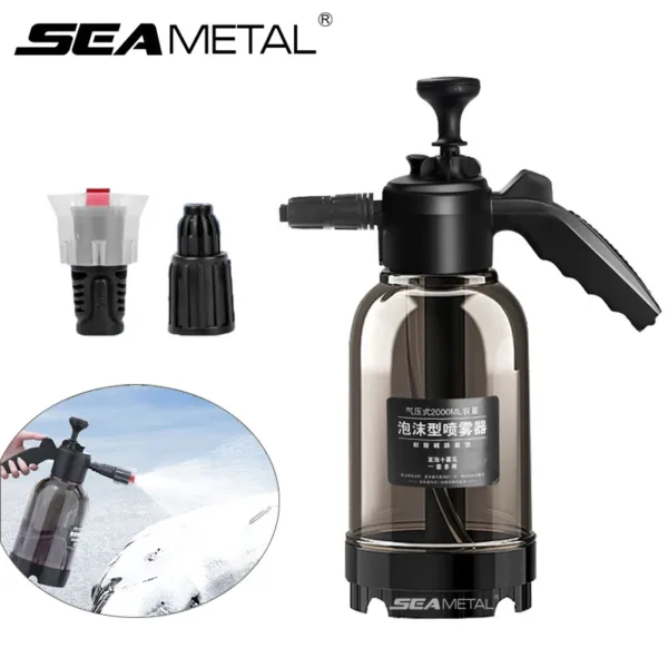 SEAMETAL Car Wash Foam Sprayer 2L Hand Pump Pneumatic Foam Cannon Snow Foam Car Wash Spray Bottle for Car Home Cleaning Tools | Tuzkuz Retails