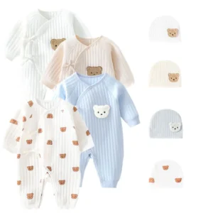 Thickened Cotton Newborn Winter Bodysuit for Babies